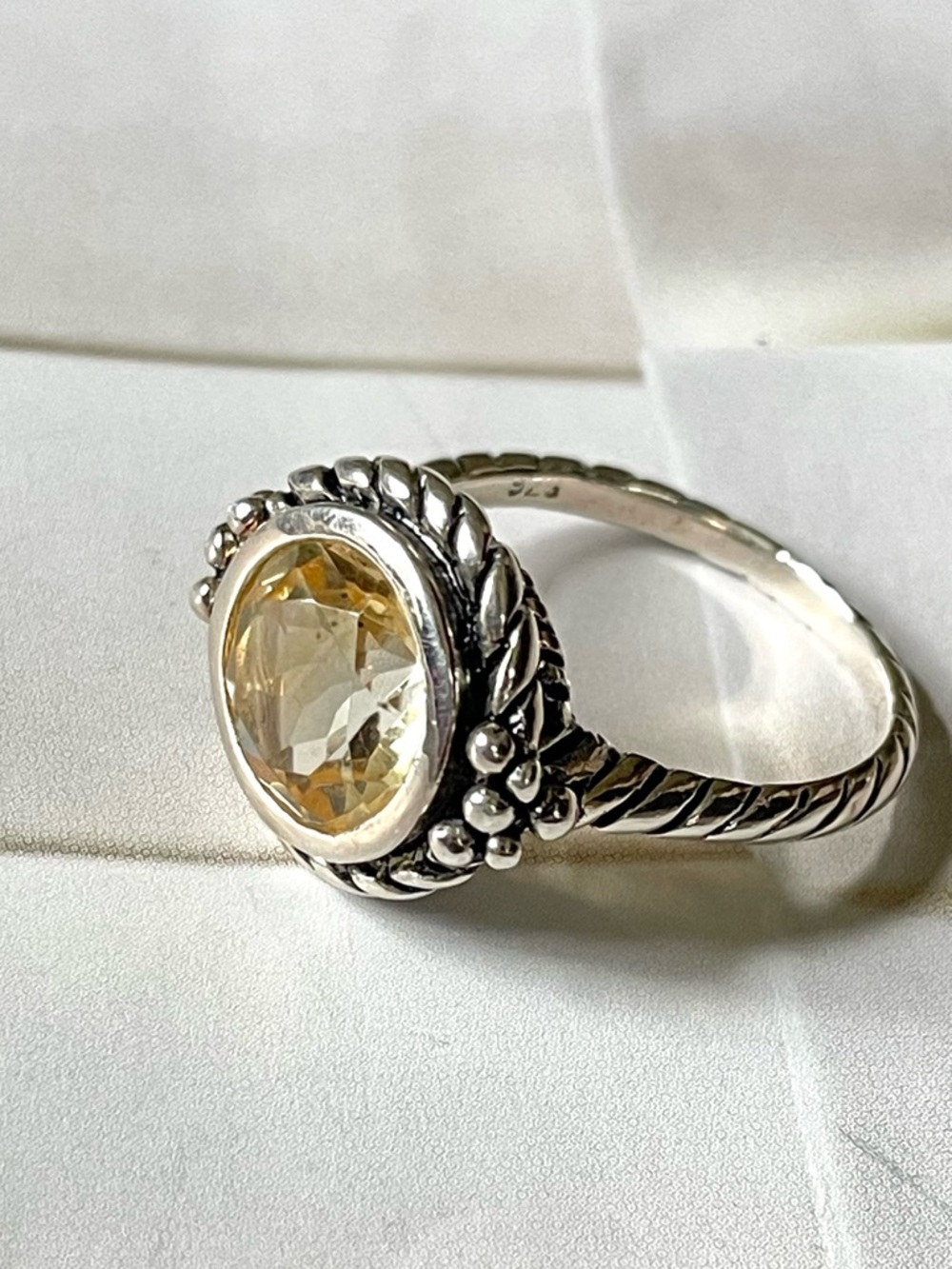 Golden topaz Ring in 925 Sterling silver sizes available US 6,7,8,9,10